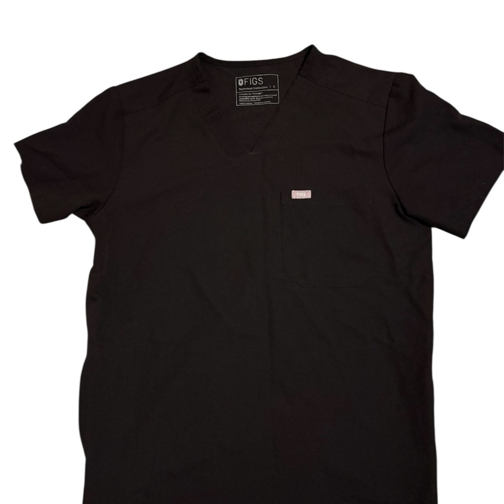 Figs Men's black scrub top